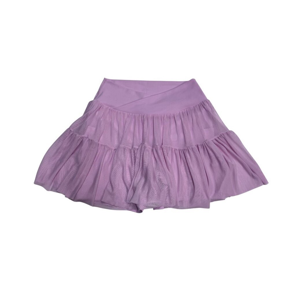 Like New Blogilates Pink Tiered Active Skirt with Built-In Shorts – XS
